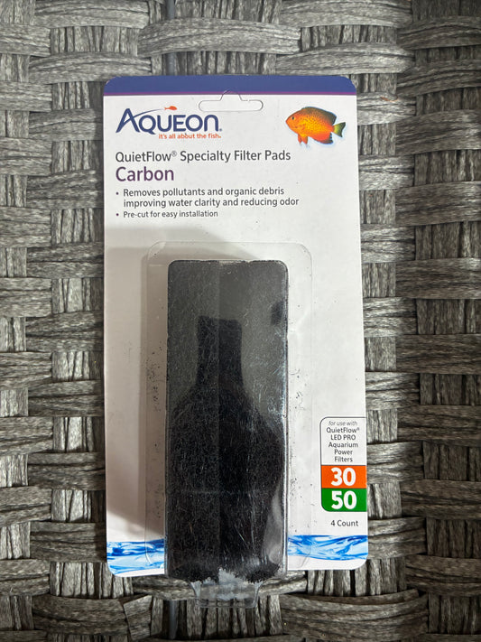 AQUEON QUIETFLOW SPECIALTY FILTER PADS CARBON 30 50 4CT