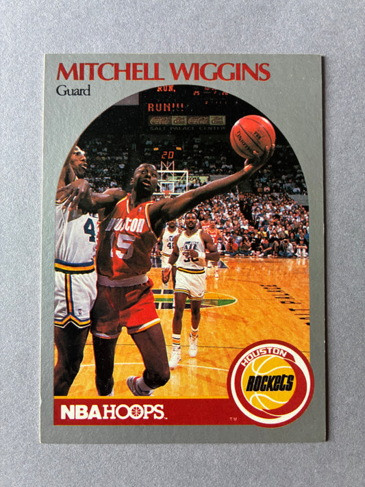 1990 NBS HOOPS - MITCHELL WIGGINS #130 (HOUSTON ROCKETS)