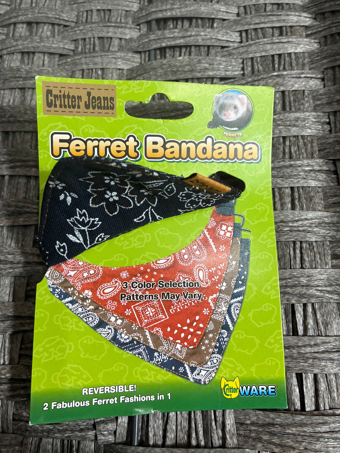 CRITTER JEANS REVERSIBLE FERRET BANDANA