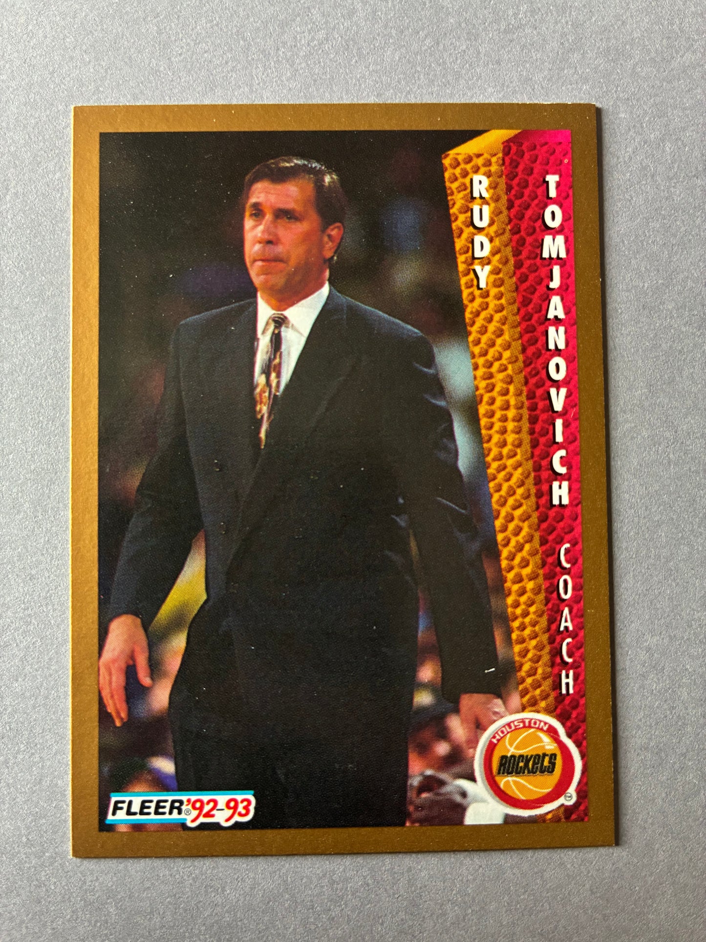 1992-93 FLEER - RUDY TOMJANOVICH (COACH) #87 (HOUSTON ROCKETS)