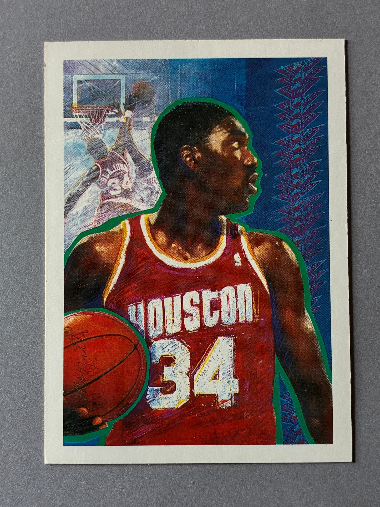 1990 NBA HOOPS TEAM CHECKLIST - AKEEM OLAJUWON #364 (HOUSTON ROCKETS)