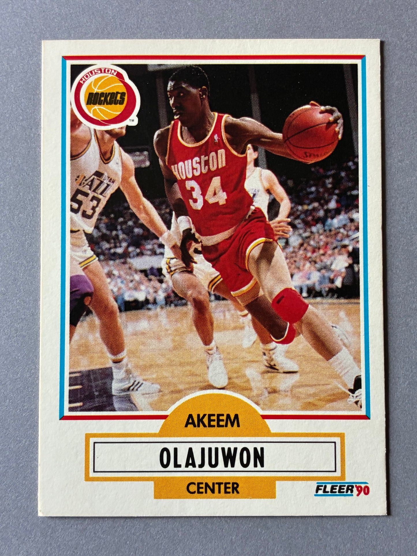 1990 FLEER - AKEEM OLAJUWON #73 (HOUSTON ROCKETS)