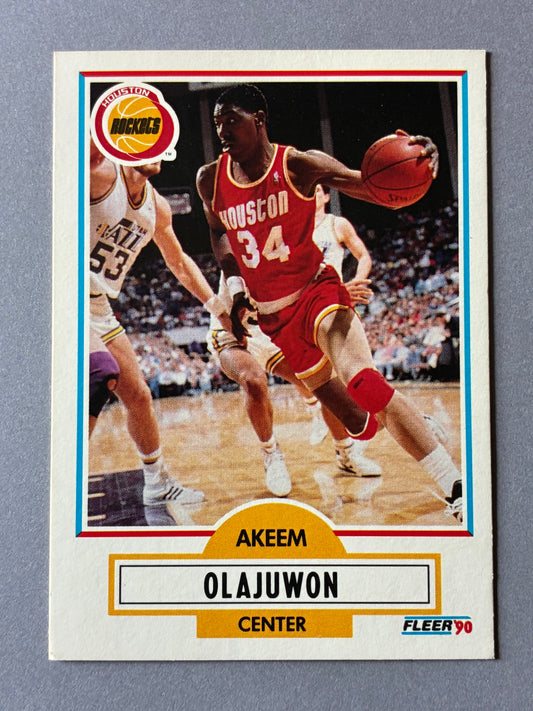 1990 FLEER - AKEEM OLAJUWON #73 (HOUSTON ROCKETS)