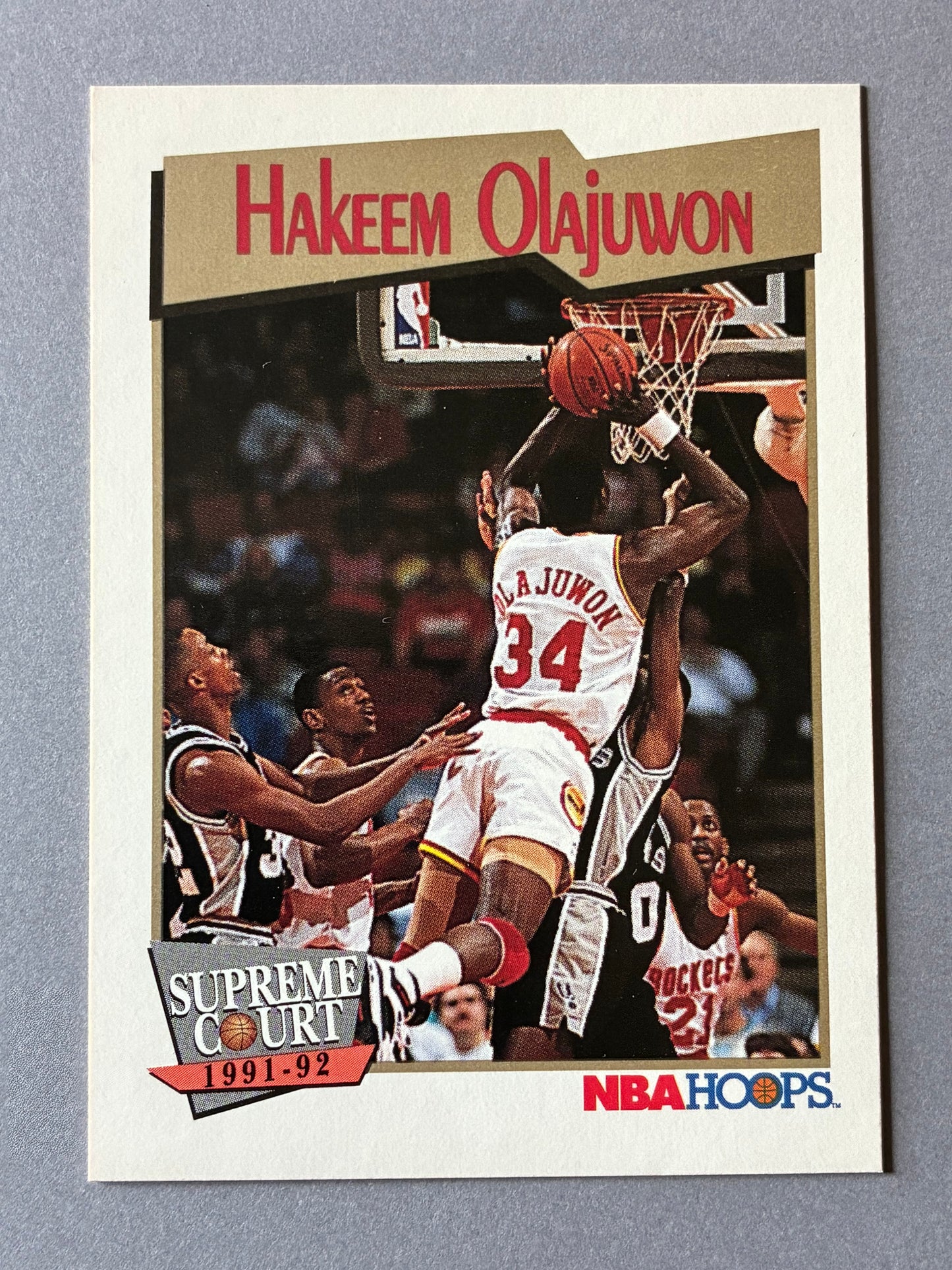 1991-92 NBA HOOPS SUPREME COURT - HAKEEM OLAJUWON #467 (HOUSTON ROCKETS)