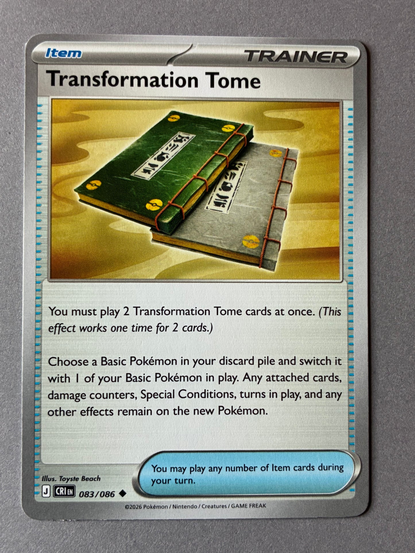 2026 POKEMON TCG (CRI) - TRANSFORMATION TOME 083/086 TRAINER ITEM