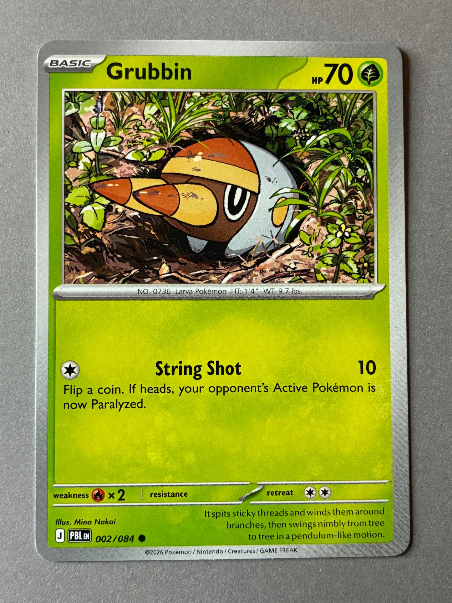 2026 POKEMON TCG (PBL) - GRUBBIN 002/084