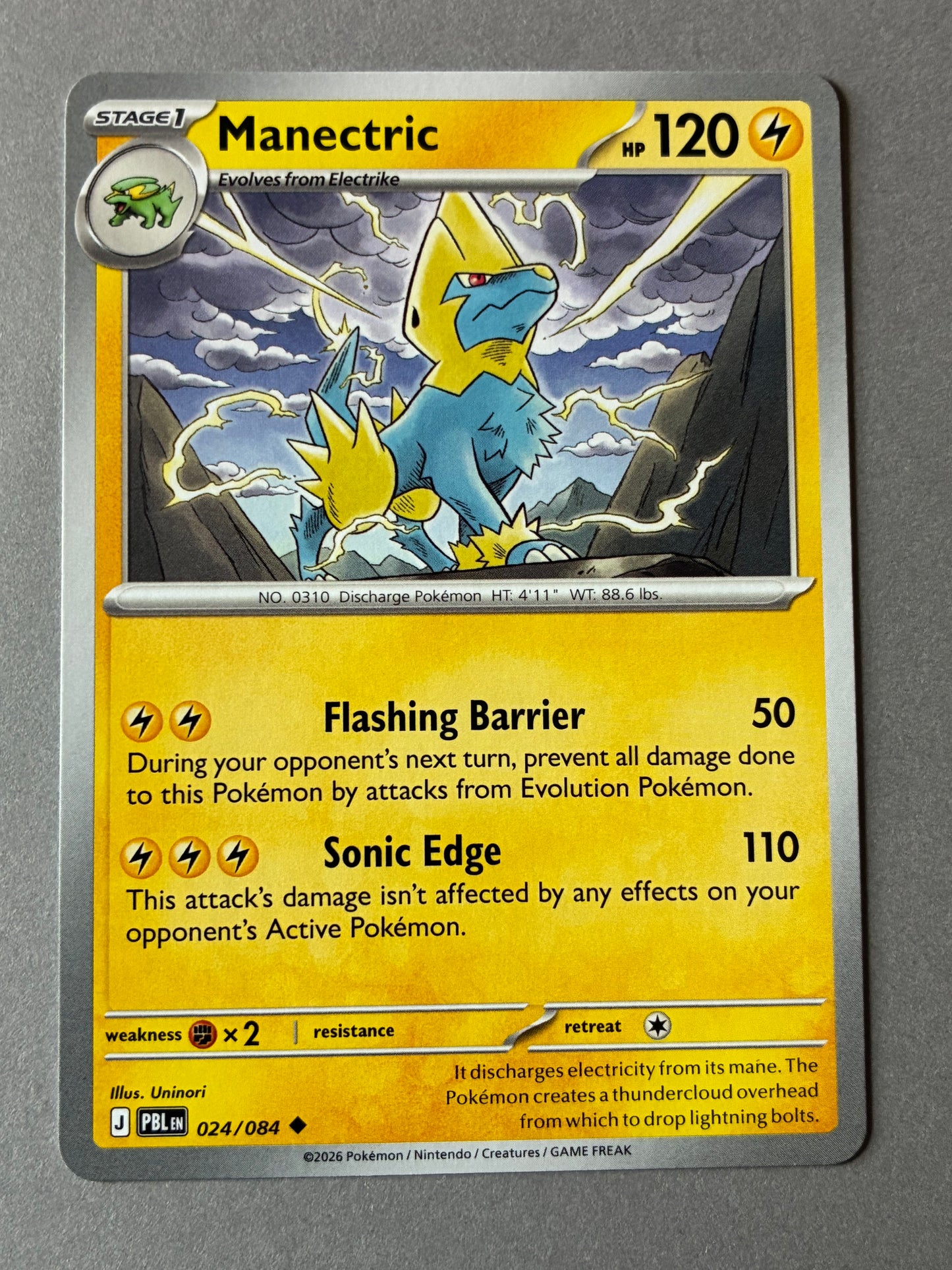 2026 POKEMON TCG (PBL) - MANECTRIC 024/084
