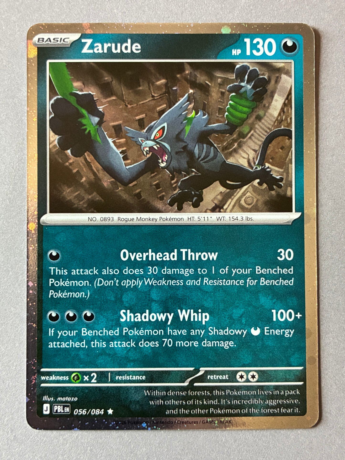 2026 POKEMON TCG (PBL) - ZARUDE 056/084 (HOLO)