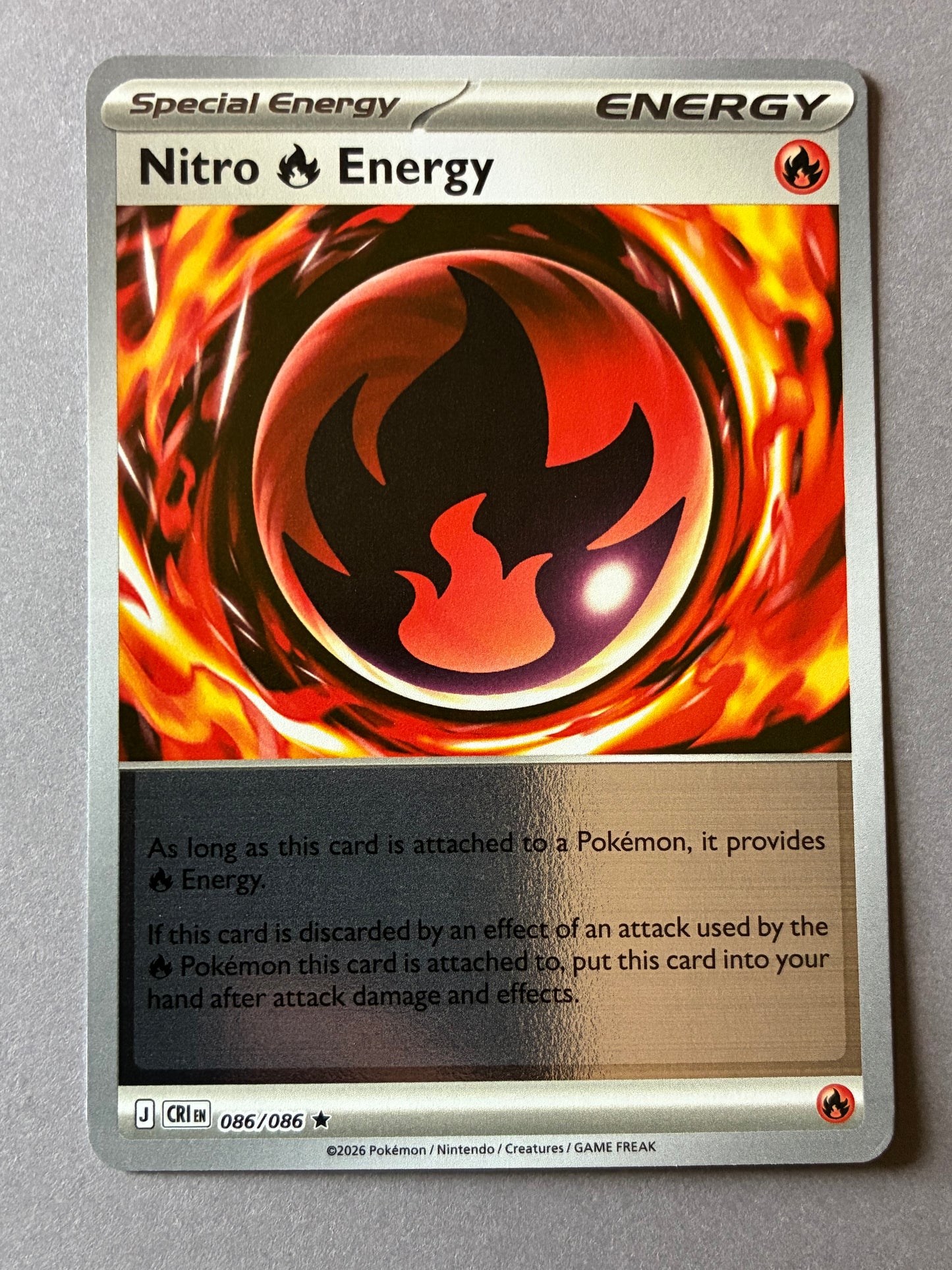 2026 POKEMON TCG (CRI) - NITRO ENERGY 086/086 (HOLO) ENERGY SPECIAL ENERGY
