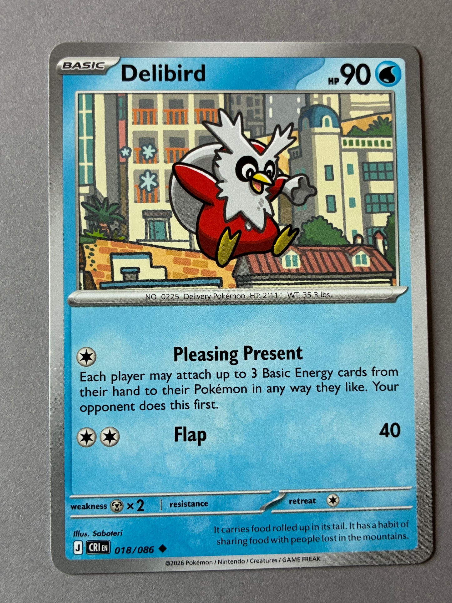 2026 POKEMON TCG (CRI) - DELIBIRD 018/086