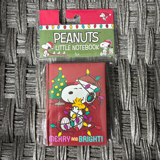 2018 TARGET BULLSEYE PEANUTS LITTLE NOTEBOOK 1CT MERRY AND BRIGHT - NEW