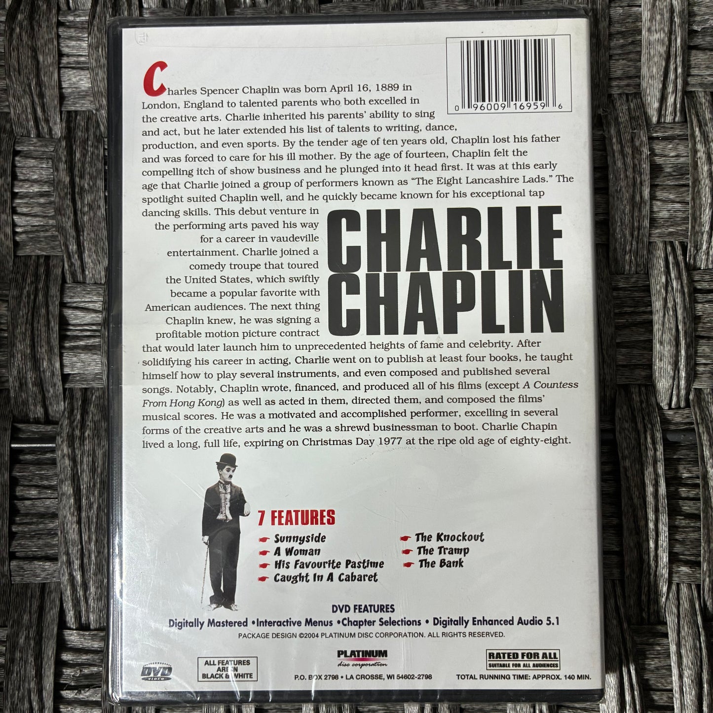 CHARLIE CHAPLIN 7 FEATURES DIGITALLY ENHANCED DVD - NEW
