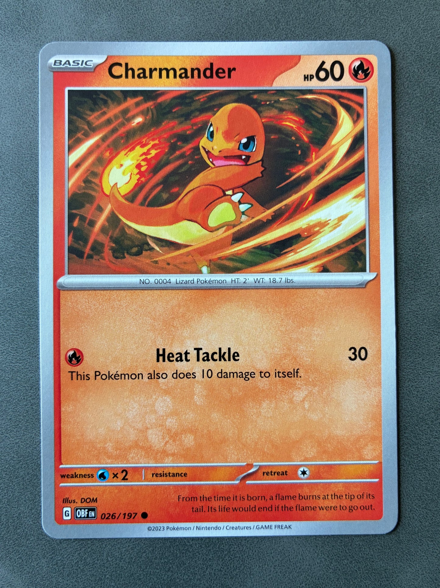 2023 POKEMON TCG (OBF) - CHARMANDER 026/197