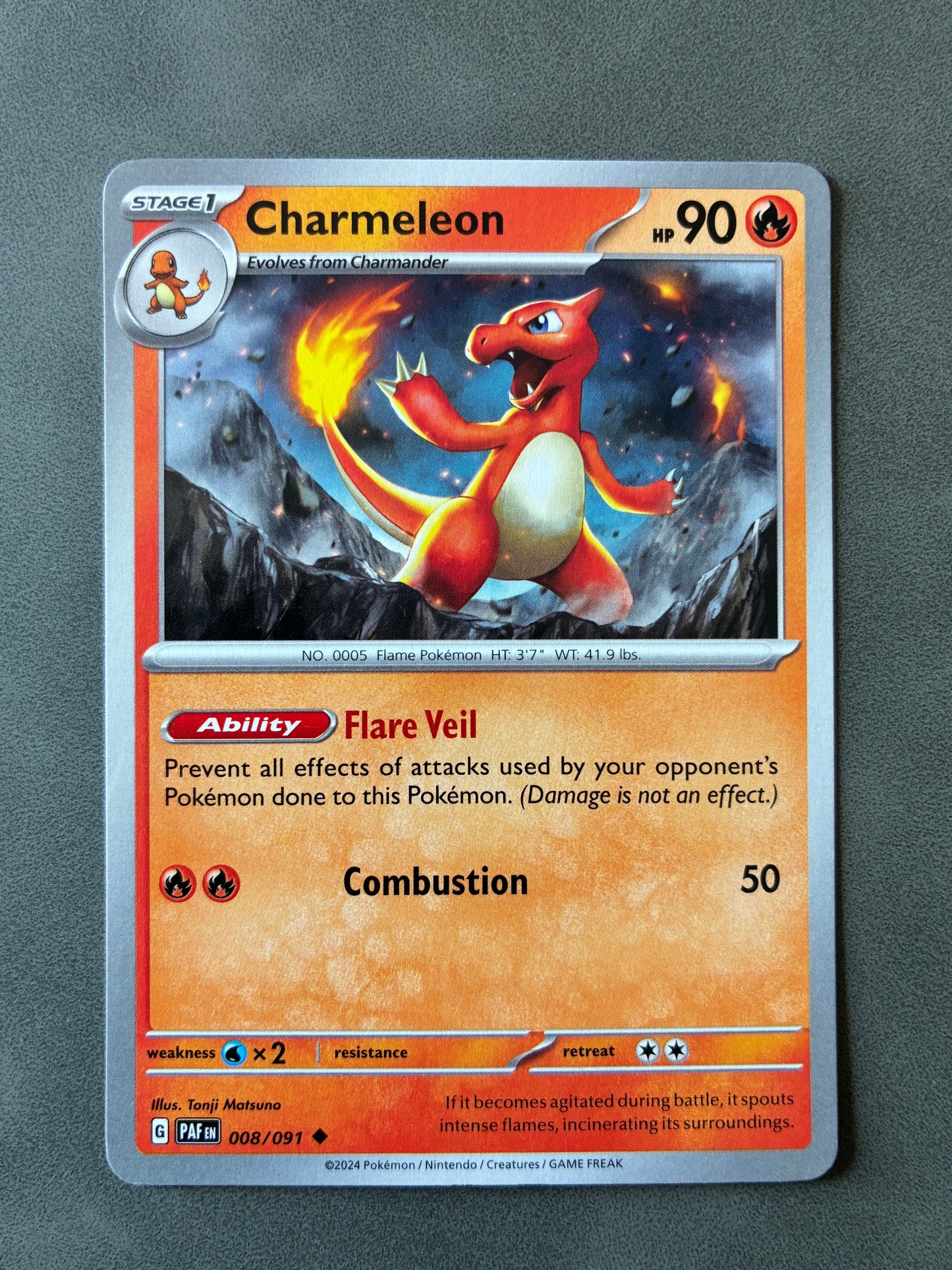 2024 POKEMON TCG (PAF) - CHARMELEON 008/091