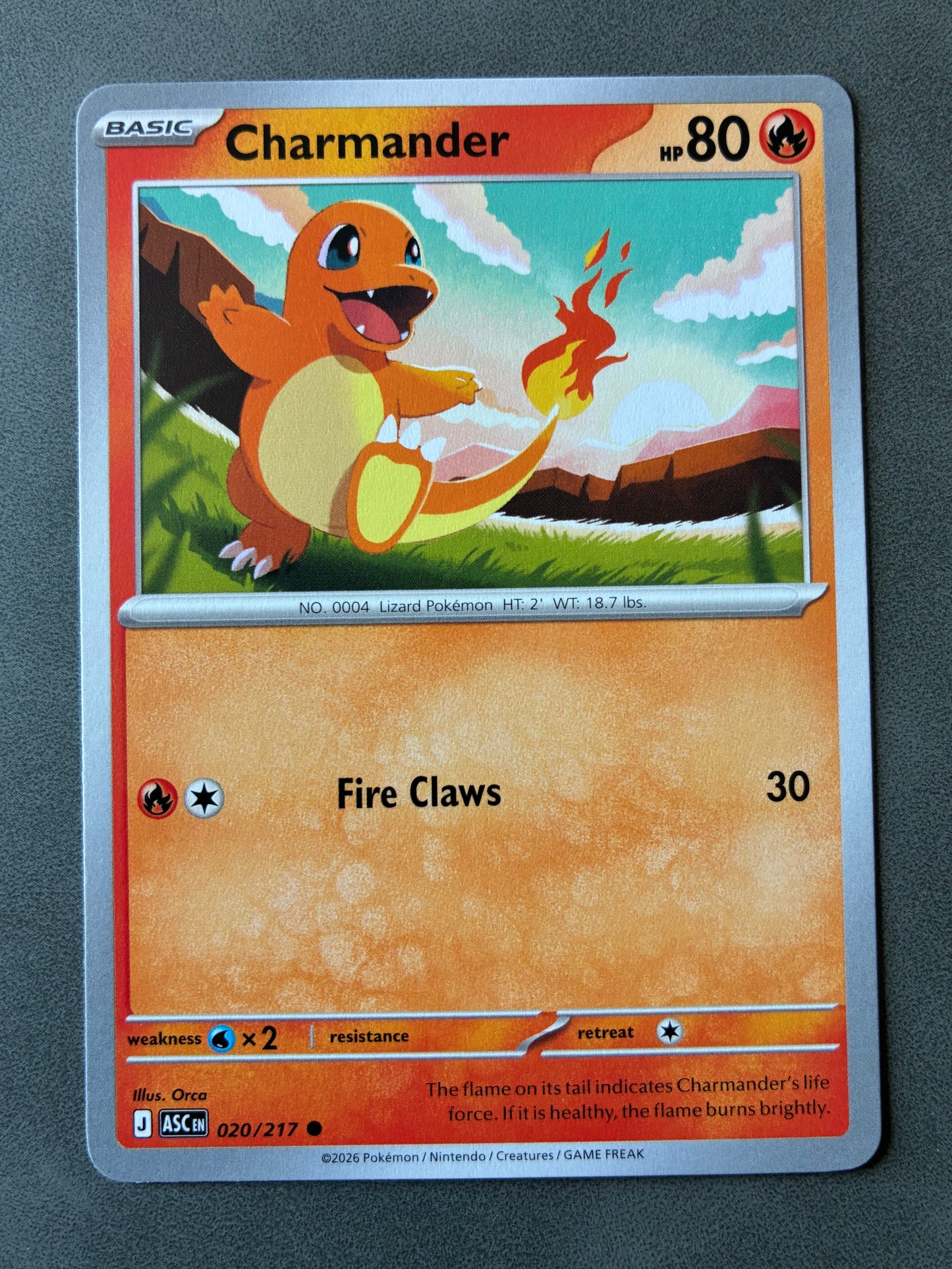 2026 POKEMON TCG (ASC) - CHARMANDER 020/217