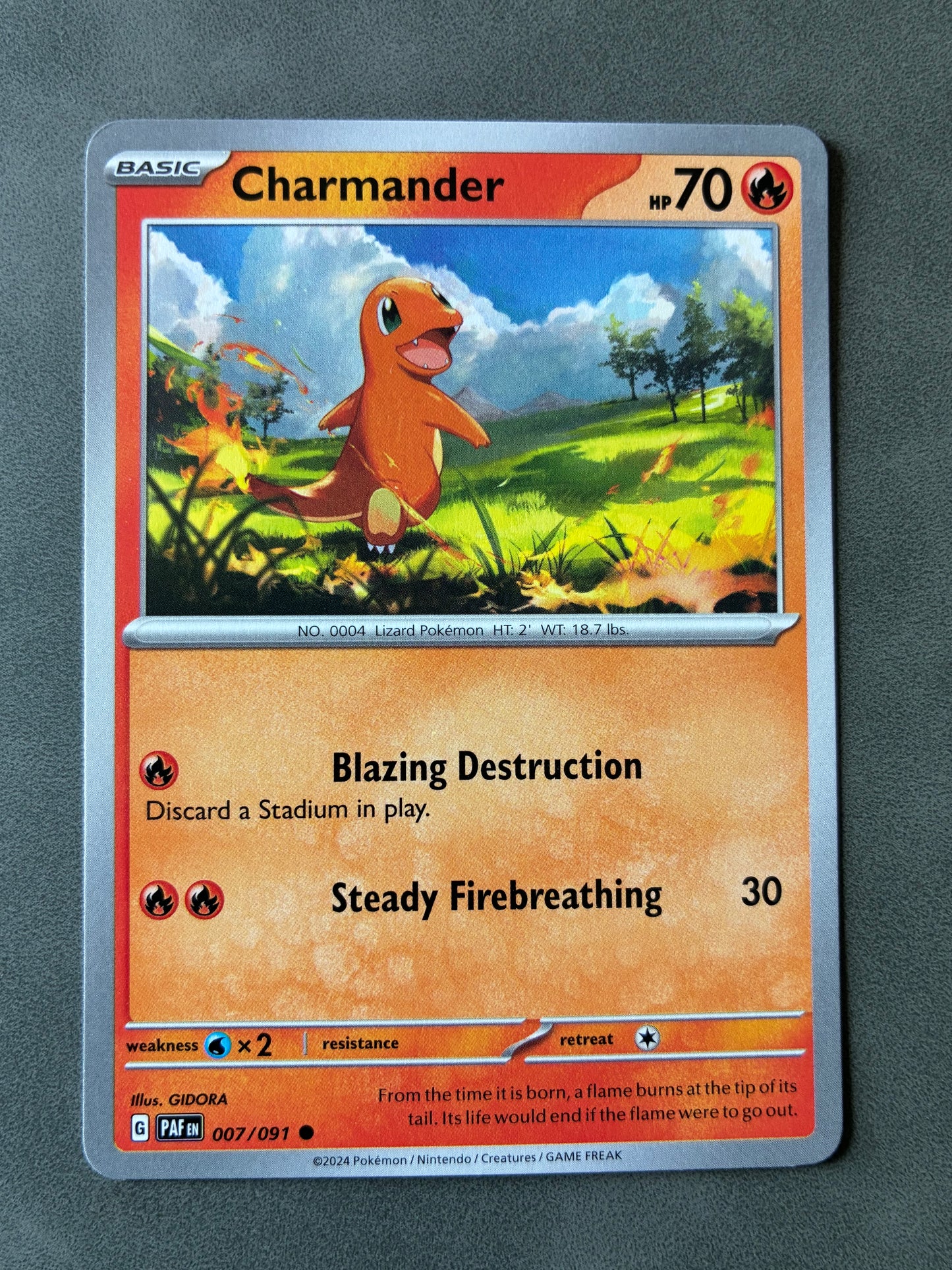 2024 POKEMON TCG (PAF) - CHARMANDER 007/091