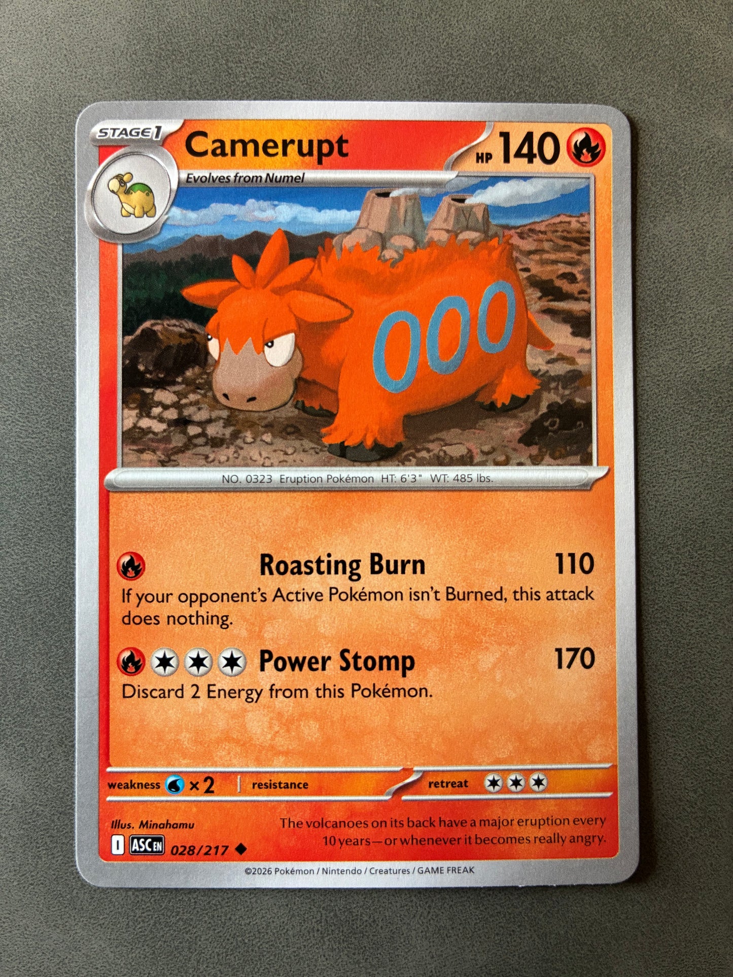 2026 POKEMON TCG (ASC) - CAMERUPT 028/217