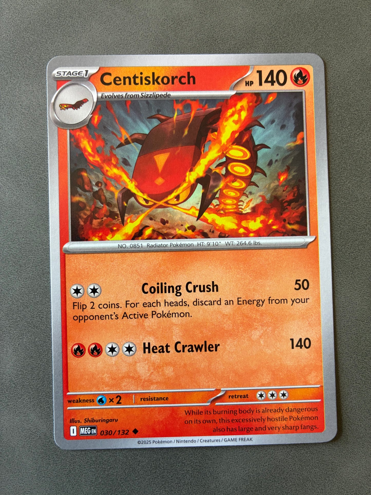 2025 POKEMON TCG (MEG) - CENTISKORCH 030/132