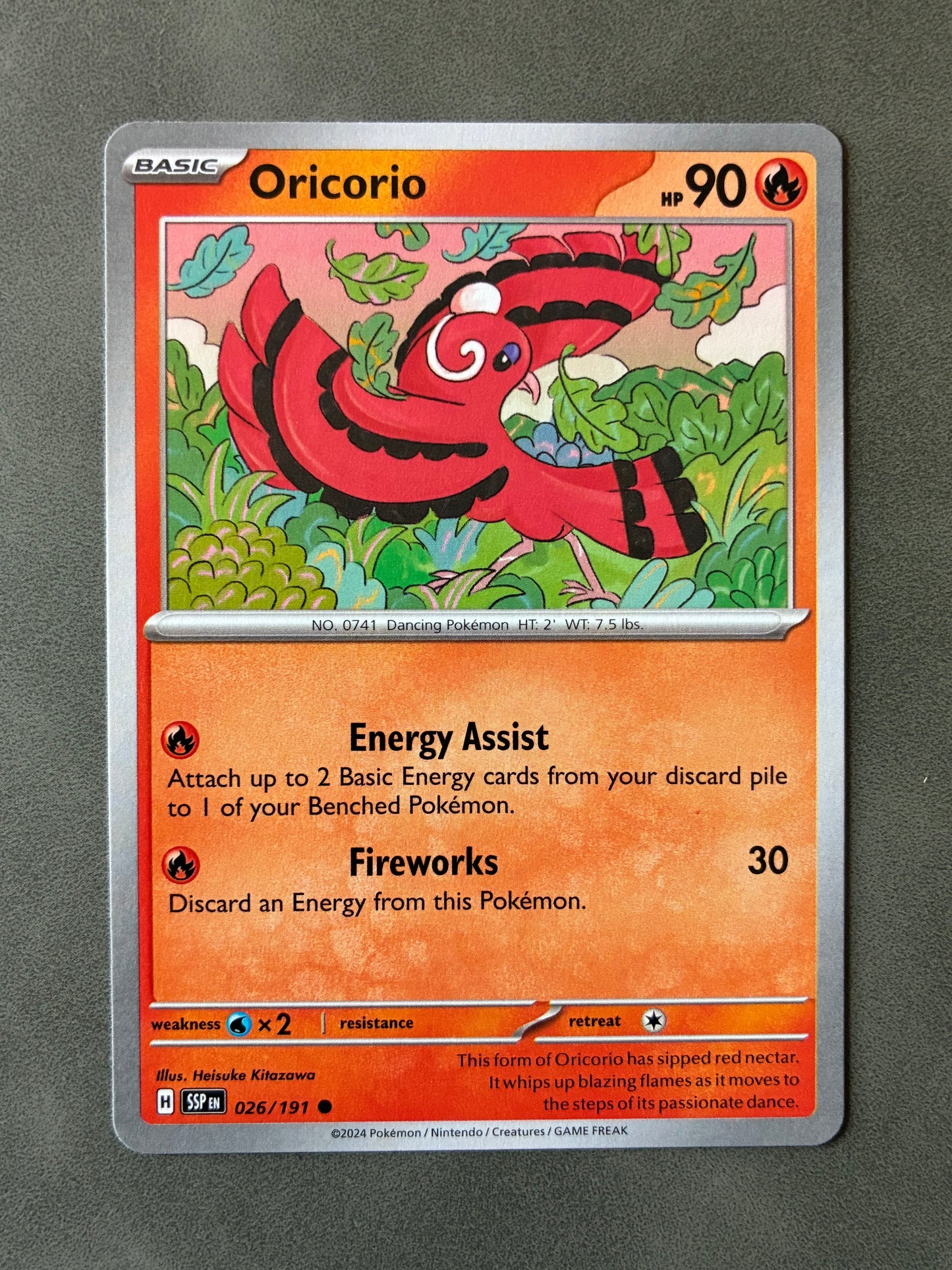 2024 POKEMON TCG (SSP) - ORICORIO 026/191