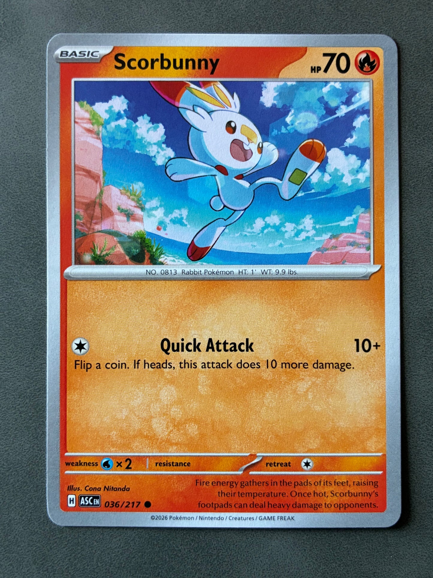 2026 POKEMON TCG (ASC) - SCORBUNNY 036/217