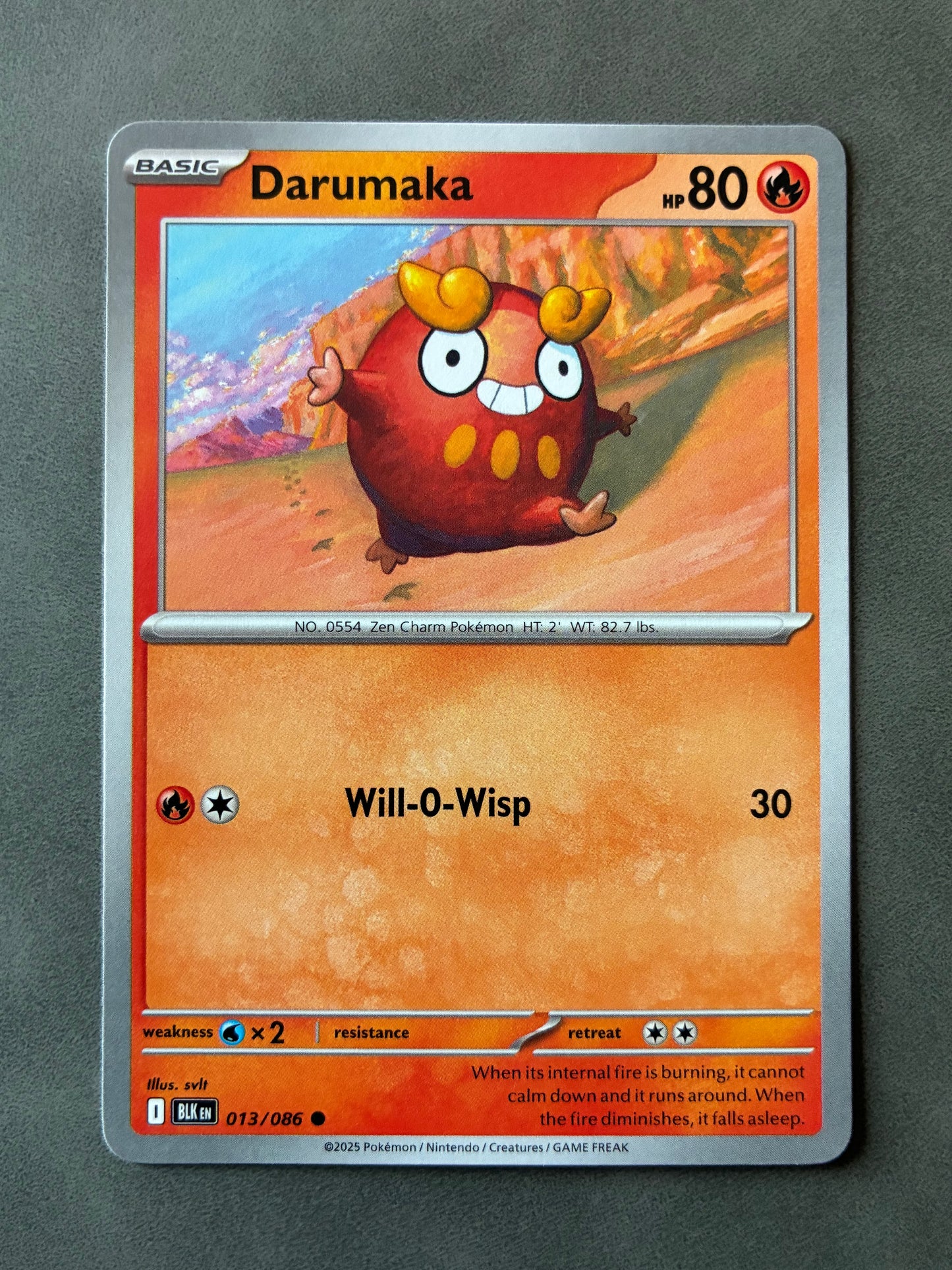 2025 POKEMON TCG (BLK) - DARUMAKA 013/086
