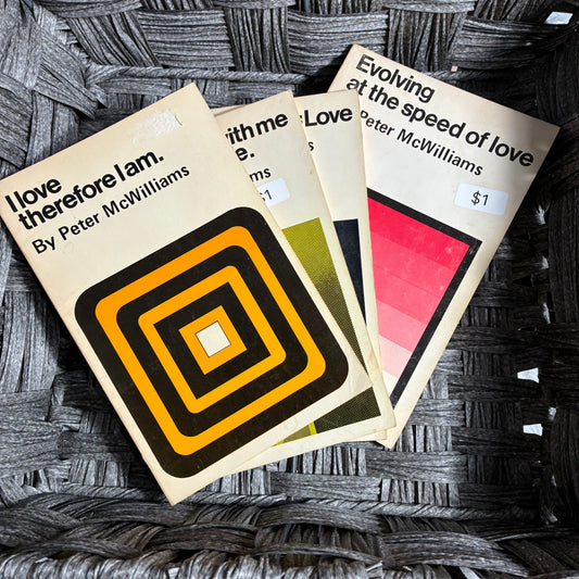 LOT OF 4 VINTAGE PAPERBACK POETRY BOOKS BY PETER MCWILLIAMS - ACCEPTABLE