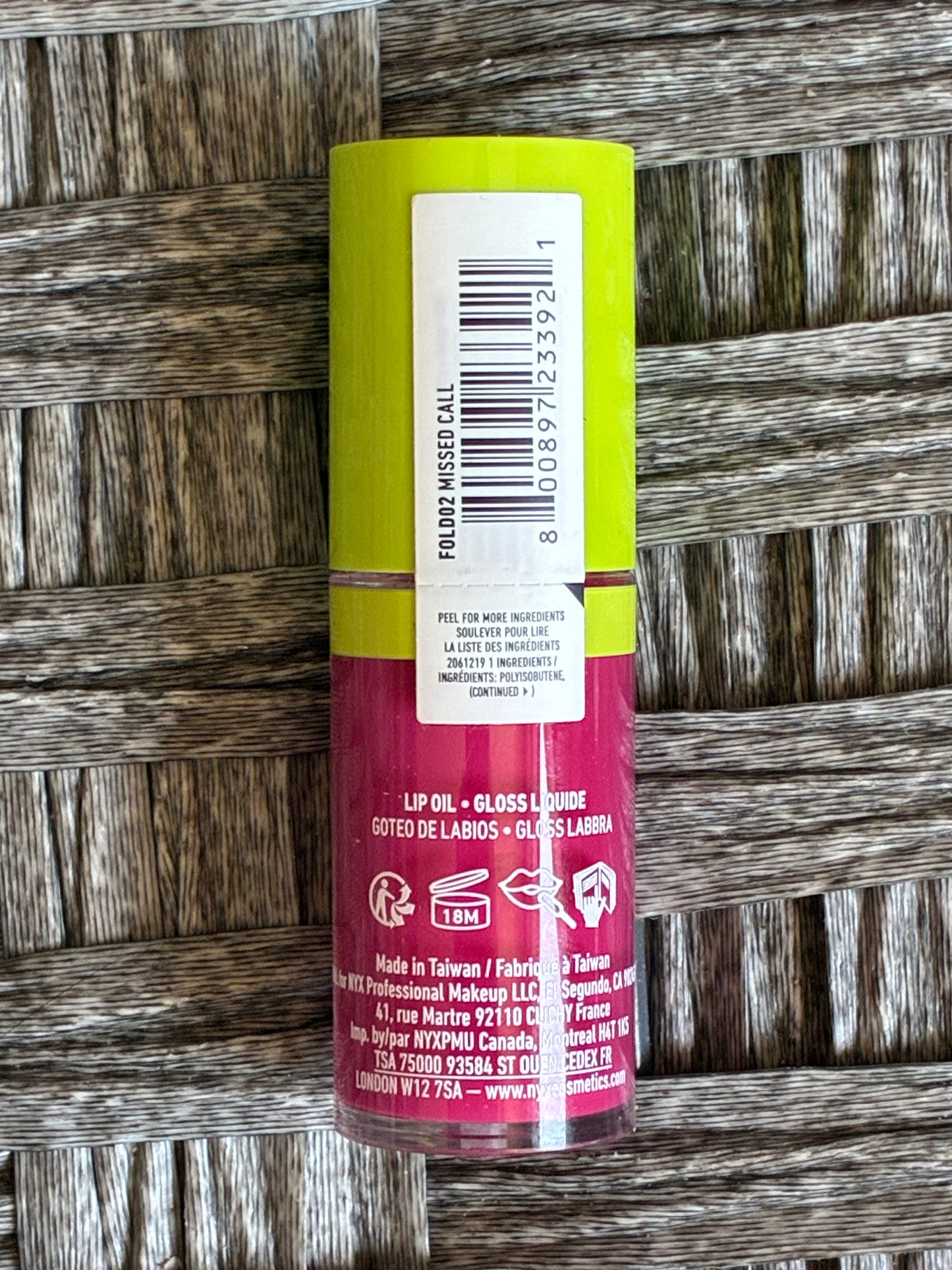 NYX FAT OIL LIP DRIP 0.16FL OZ LIP GLOSS OIL - SHADE: MISSED CALL