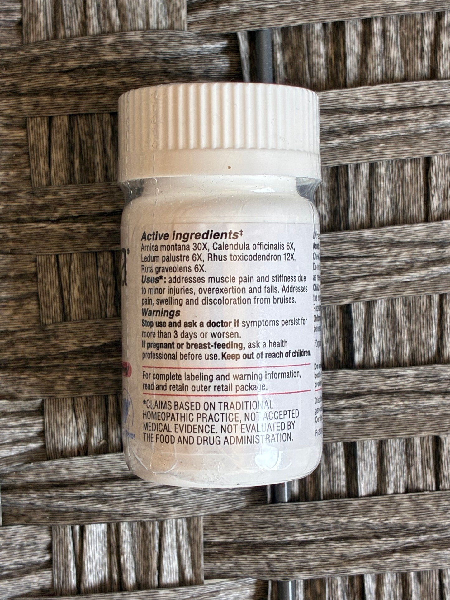 GENEXA ARNICA PAIN ORGANIC HOMEOPATHIC 100 CHEWABLE TABLETS GRAPE FLAVORED