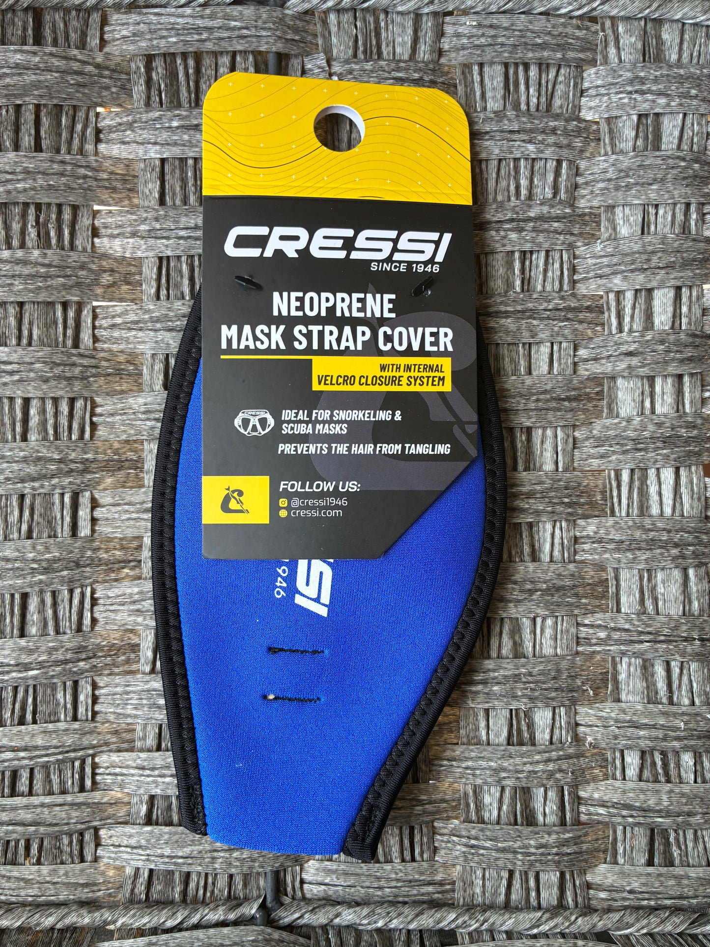 CRESSI NEOPRENE MASK STRAP COVER BLUE #DS339992 SCUBA SNORKELING MASK