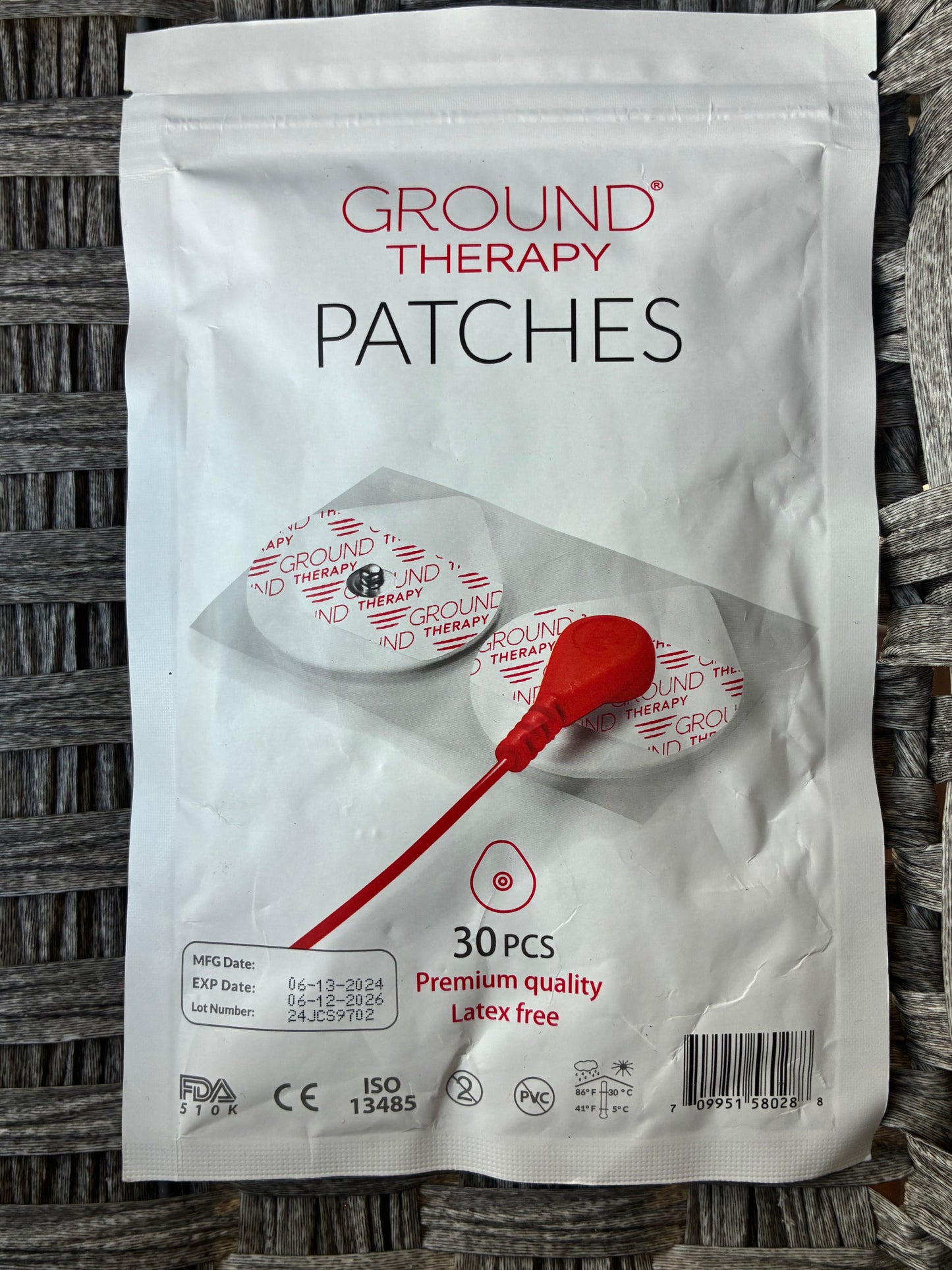 LOT OF 2X 30PCS GROUND THERAPY PATCHES LATEX FREE EXP. 06/2026