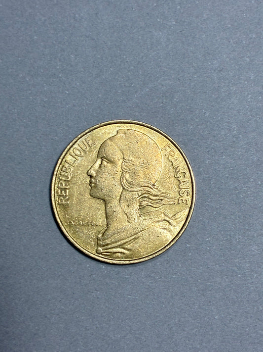1985 FRANCE 10 CENTIMES ALUMINUM NICKLE BRONZE COIN FT. MARIANNE - CIRCULATED