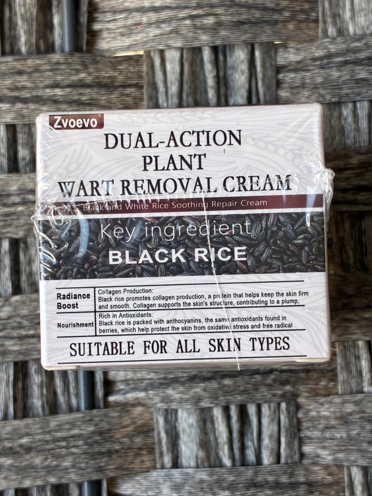 DUAL ACTION BLACK RICE WART REMOVAL CREAM ANTIOXIDANT ALL SKIN TYPES EXP. 2029