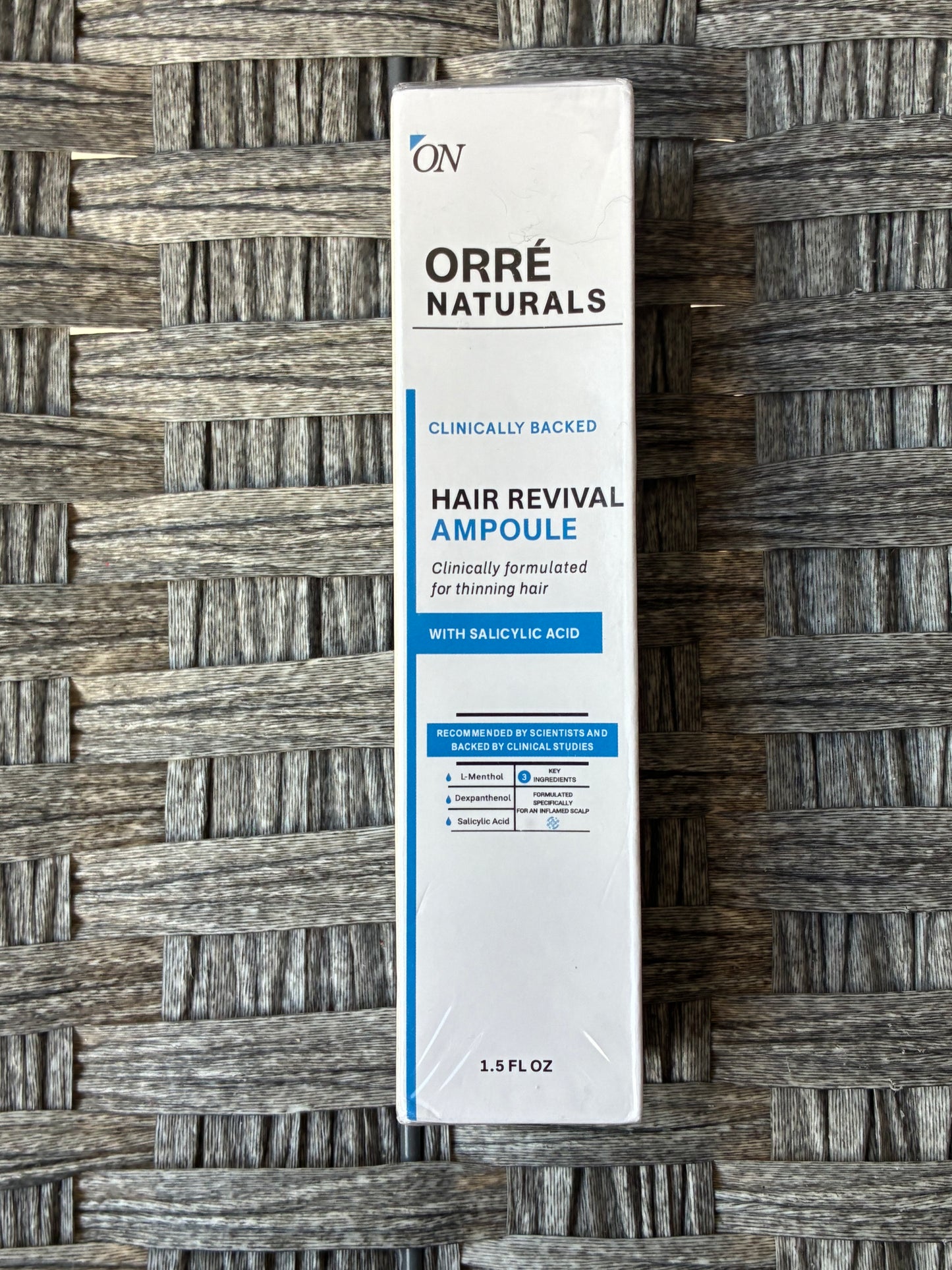 ORRE NATURALS HAIR REVIVAL AMPOULE SALICYLIC ACID HAIR THINNING BALD REGROWTH