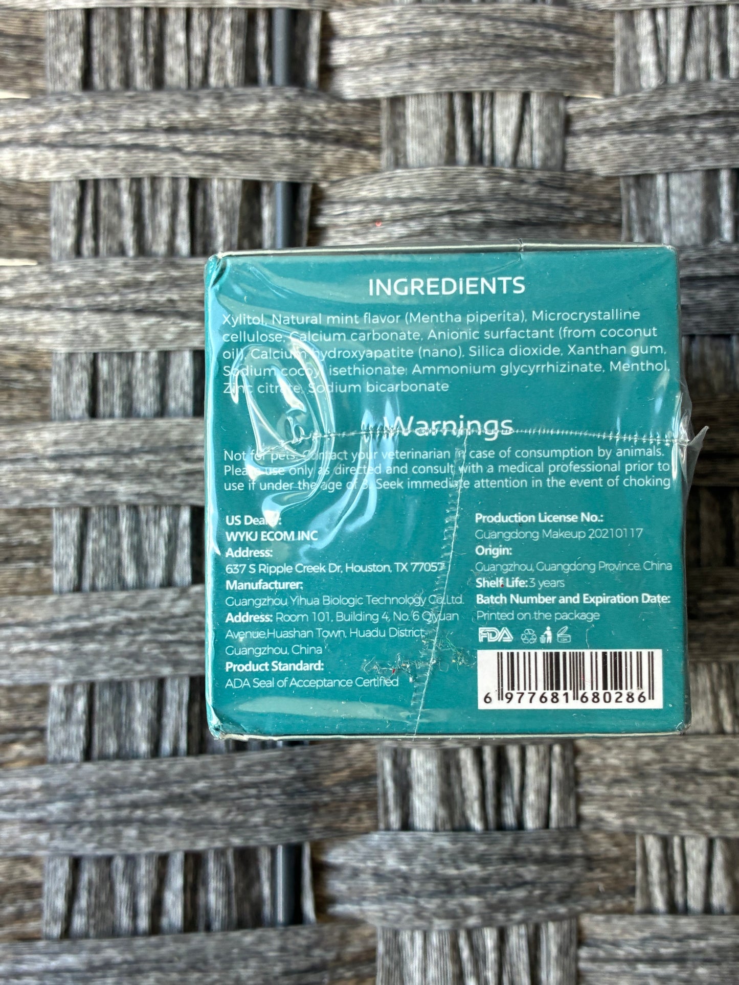 ASTRA GLOW 62PCS TOOTHPASTE TABLETS HYDROXYAPATITE 8% SEALED NATURAL