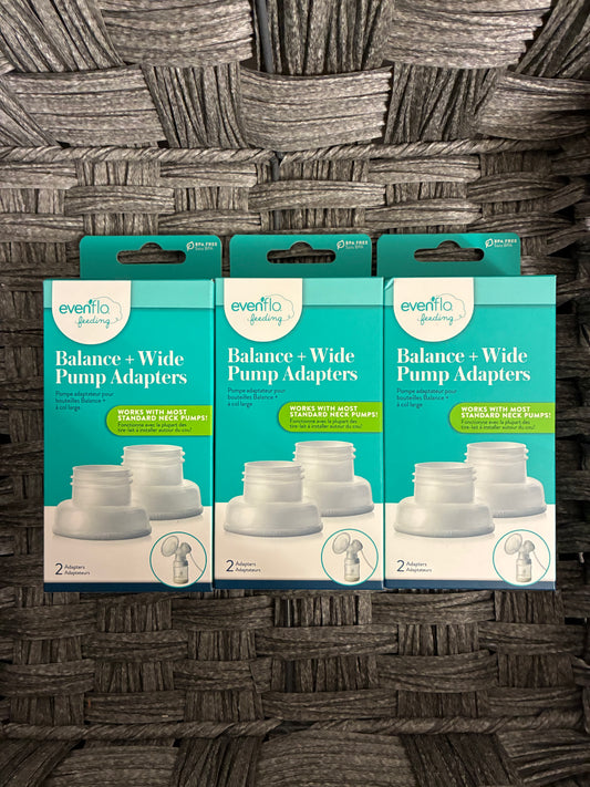 EVENFLO BALANCE PUMP ADAPTER TO WIDE NECK BOTTLE 3x 2CT PACKS
