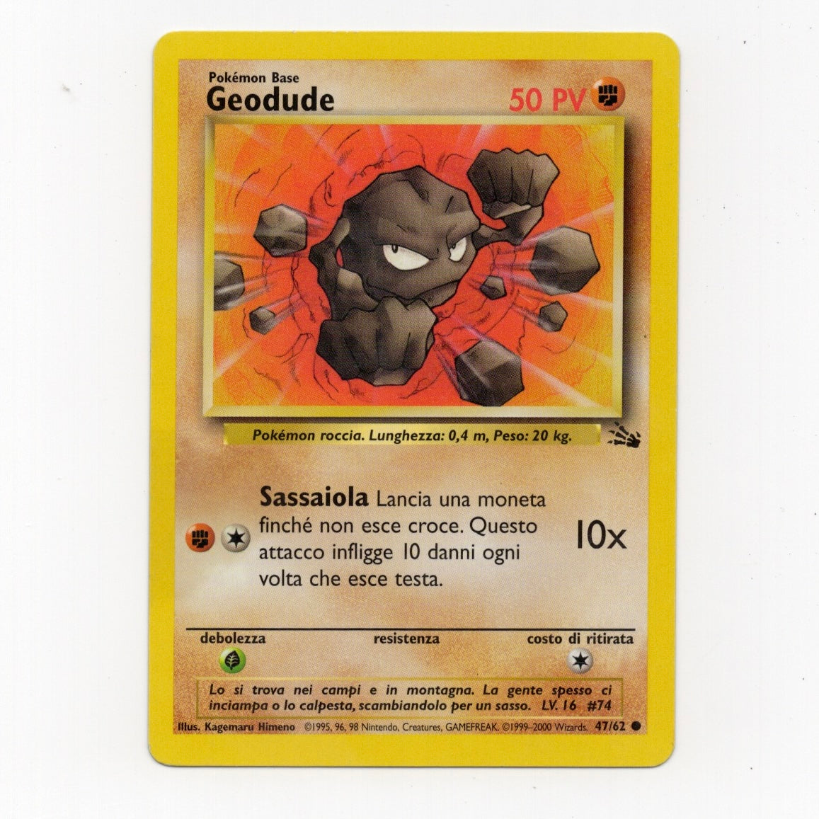 GEODUDE 47/62 (1999-2000) - PRE OWNED GOOD