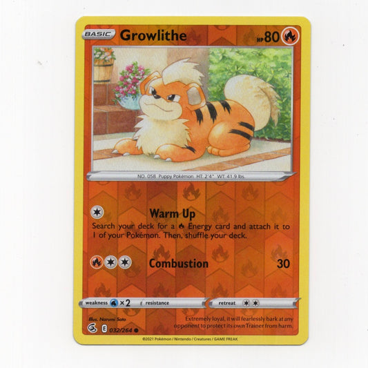 GROWLITHE 032/264 (2021) - PRE OWNED GREAT