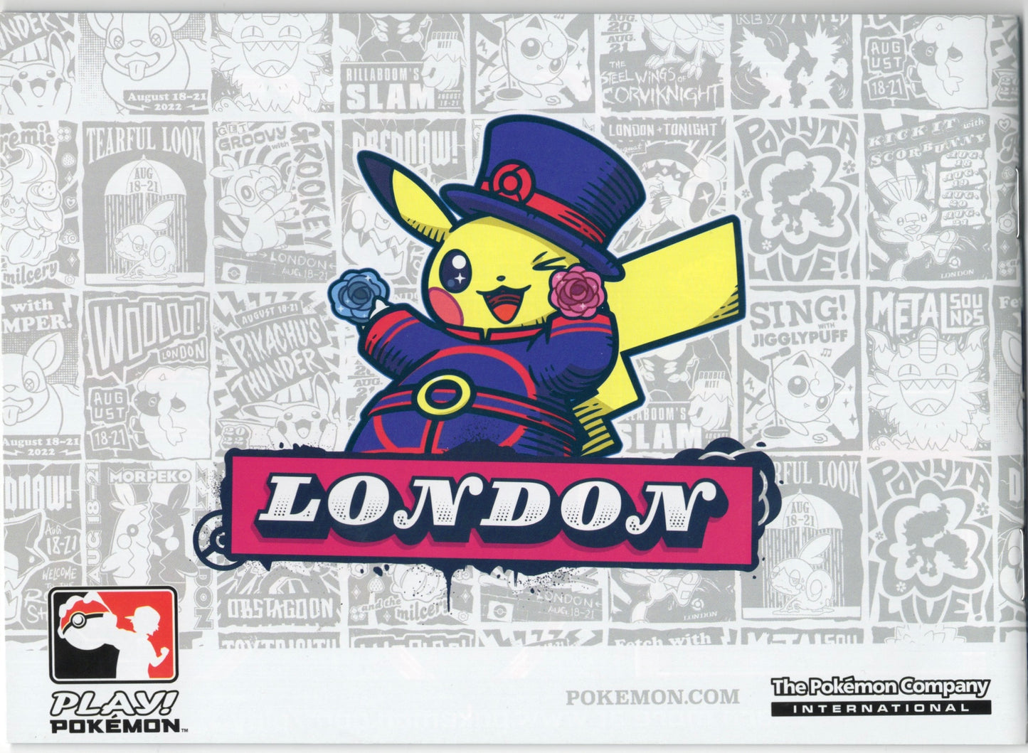 POKEMON 2022 WORLD CHAMPIONSHIP LONDON BOOKLET W/ INSERT - PRE OWNED GOOD