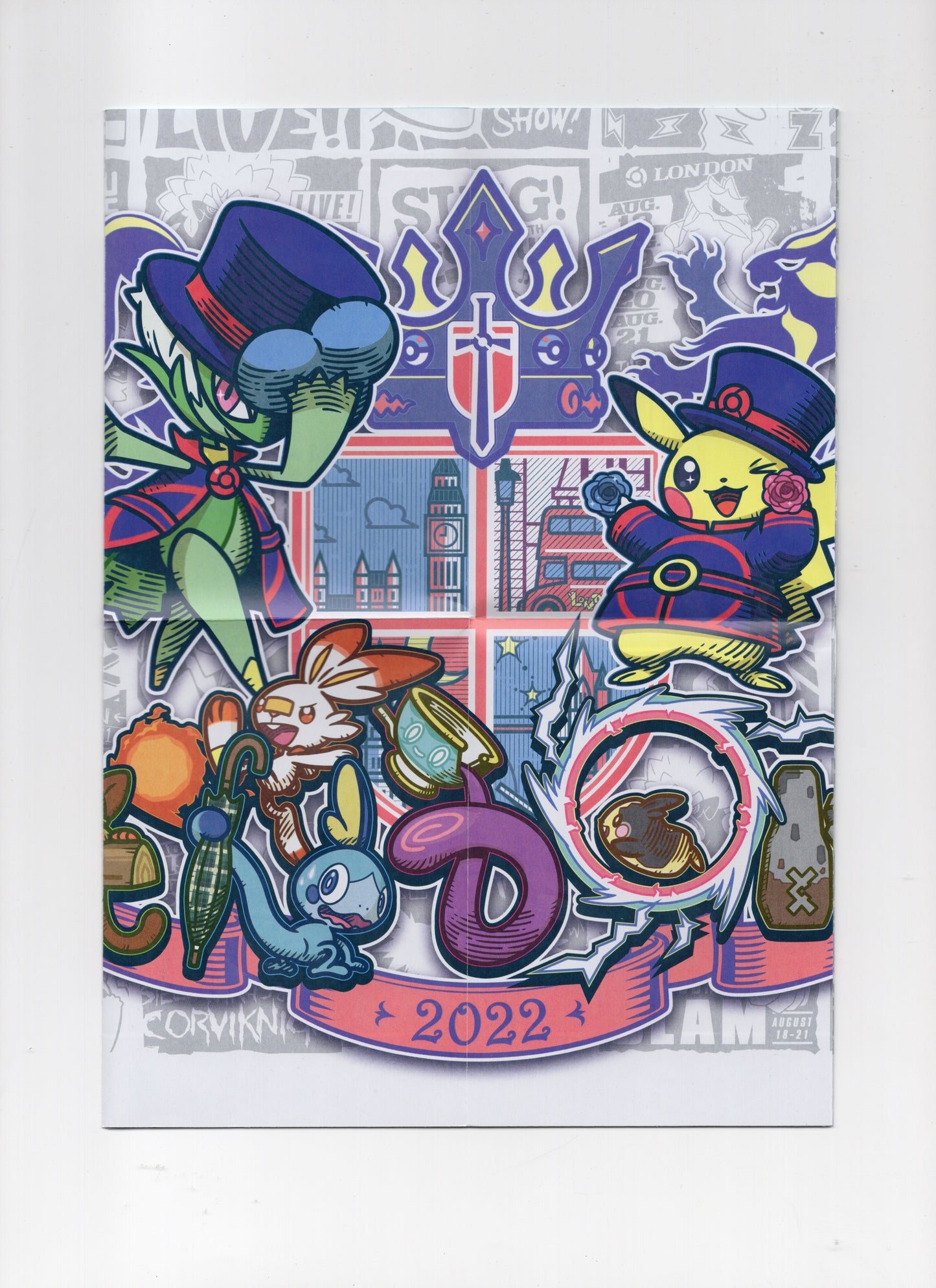 POKEMON 2022 WORLD CHAMPIONSHIP LONDON BOOKLET W/ INSERT - PRE OWNED GOOD