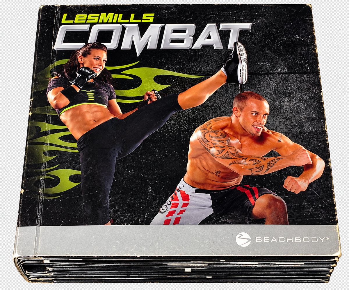 LES MILLS COMBAT (DVD, 8 DISC SET) WORKOUT VIDEO PRE OWNED
