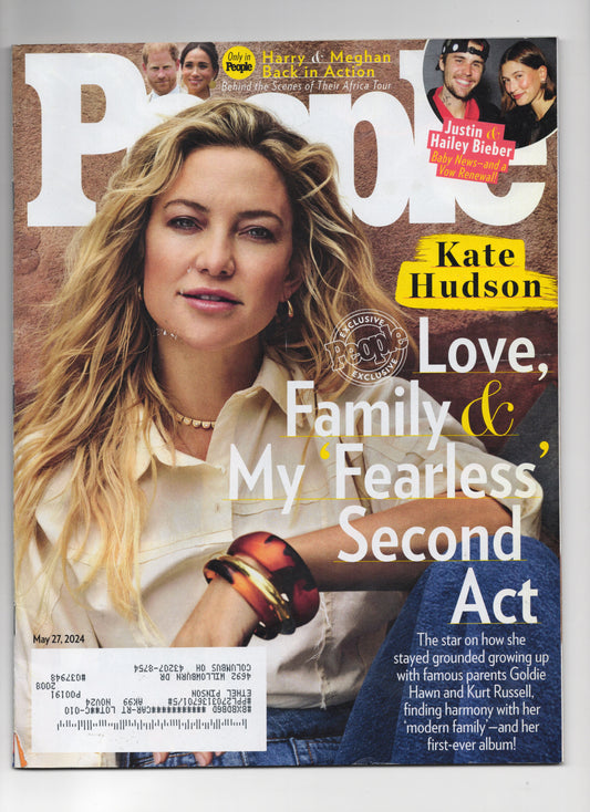 PEOPLE MAGAZINE MAY 2024 KATE HUDSON, JUSTIN & HAILEY BIEBER