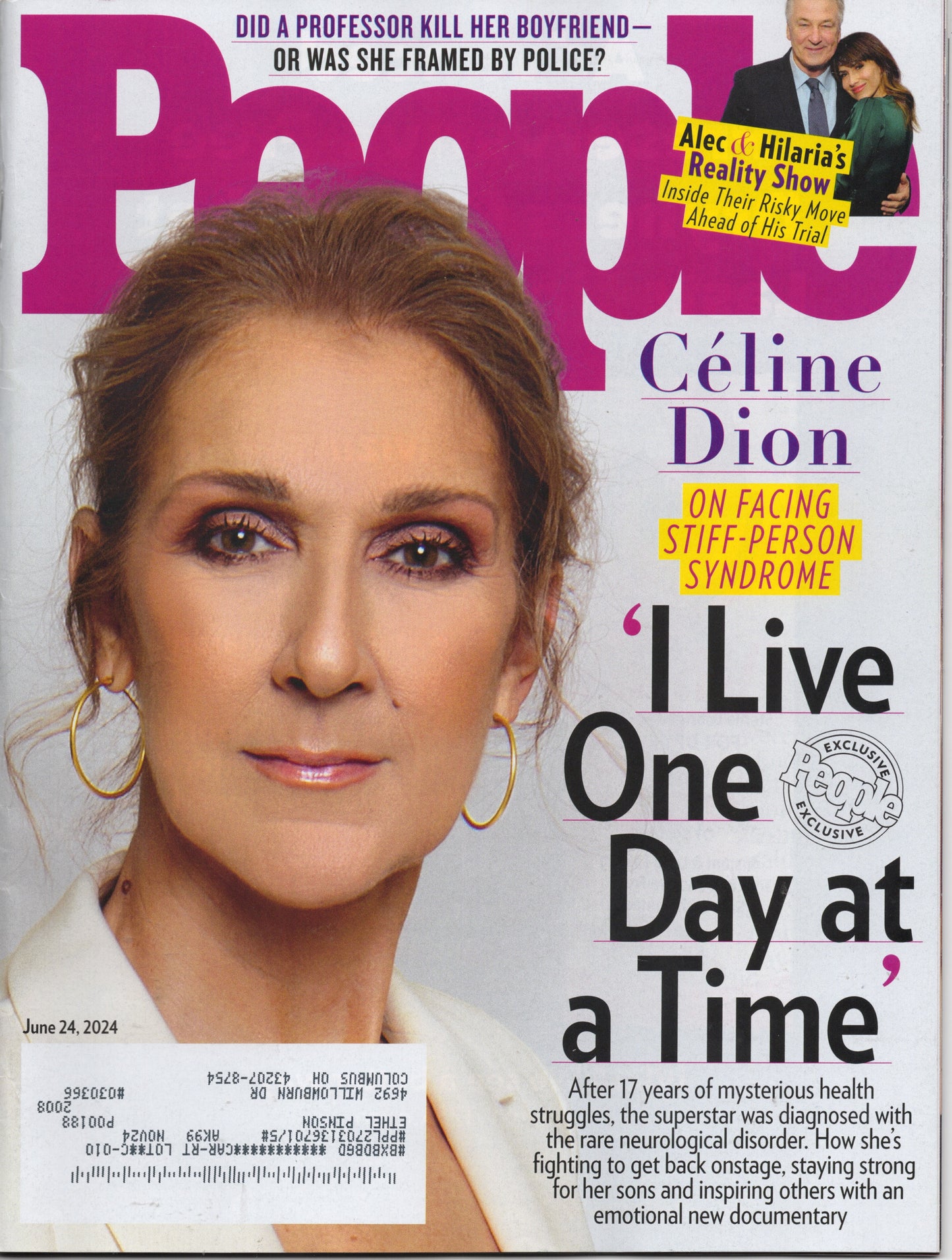 PEOPLE MAGAZINE JUNE 2024 CELINE DION, ALEC & HILARIA BALDWIN