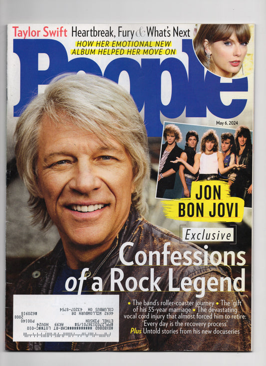 PEOPLE MAGAZINE MAY 2024 CONFESSIONS OF A ROCK LEGEND JON BON JOVI, TAYLOR SWIFT