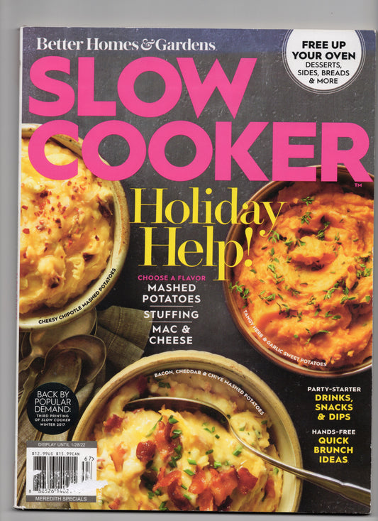 BETTER HOMES AND GARDENS - SLOW COOKER HOLIDAY HELP! -  POTATOES  - GOOD COND.