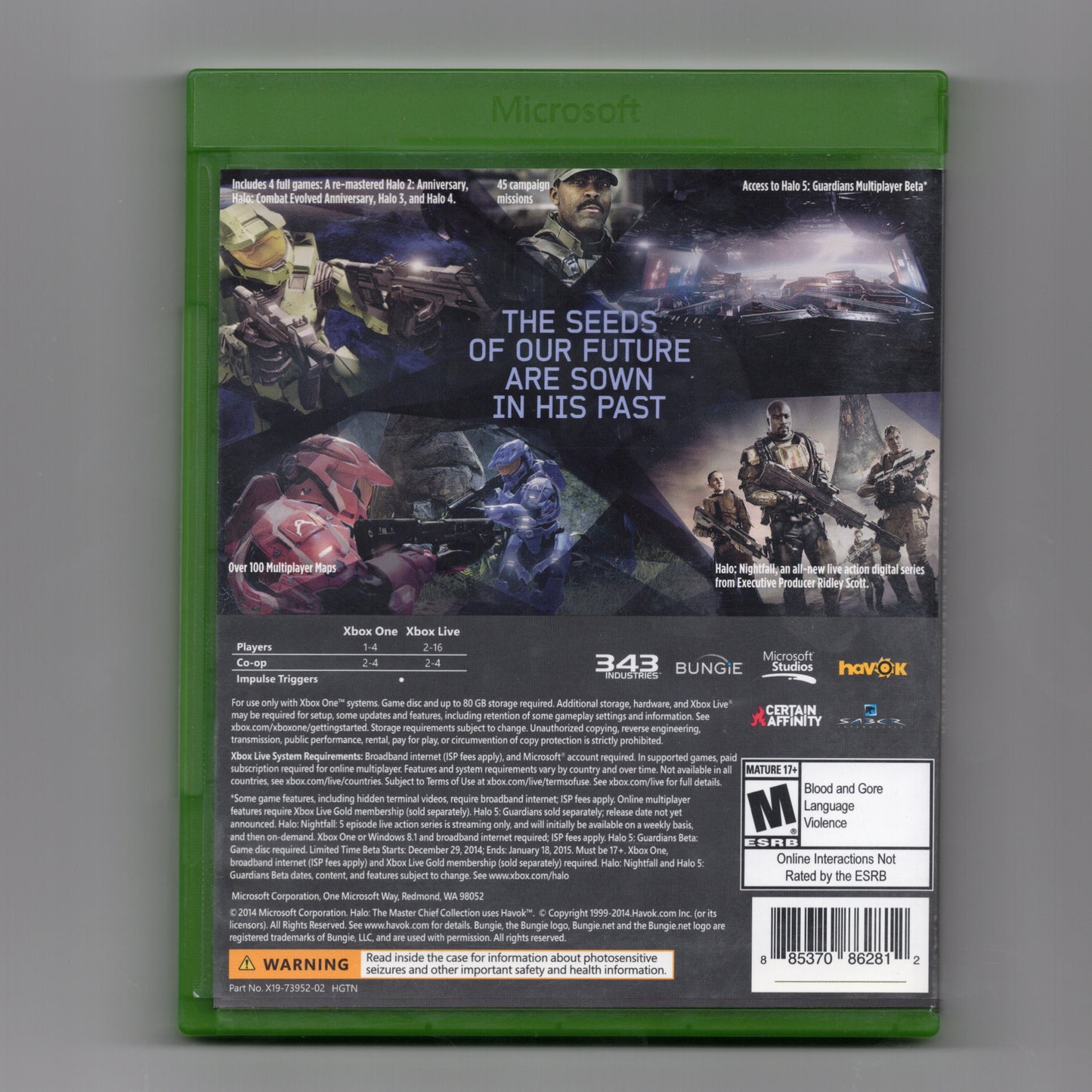 XBOX ONE - HALO THE MASTER CHIEF COLLECTION - PRE OWNED
