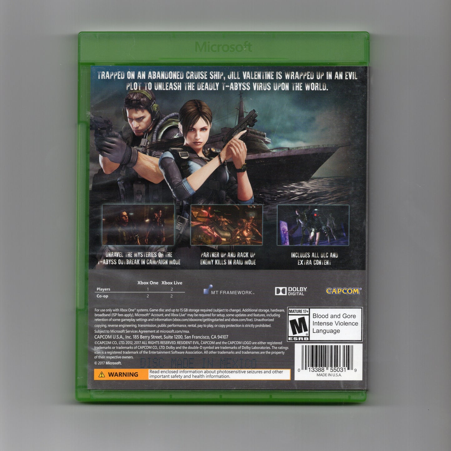 XBOX ONE RESIDENT EVIL: REVELATIONS - PRE OWNED