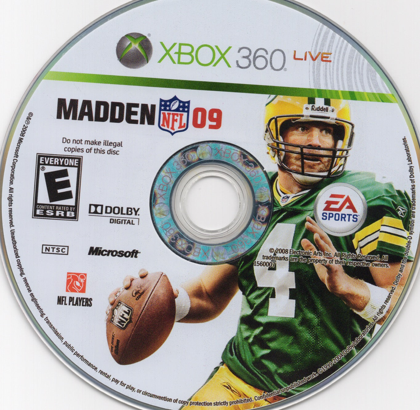 XBOX 360 MADDEN 09 NFL VIDEO GAME - PRE OWNED