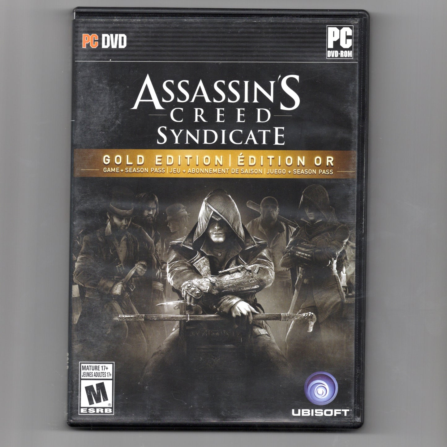 ASSASSIN'S CREED SYNDICATE GOLD EDITION FOR PC 5 DISC + 2 CODES - PRE OWNED GOOD