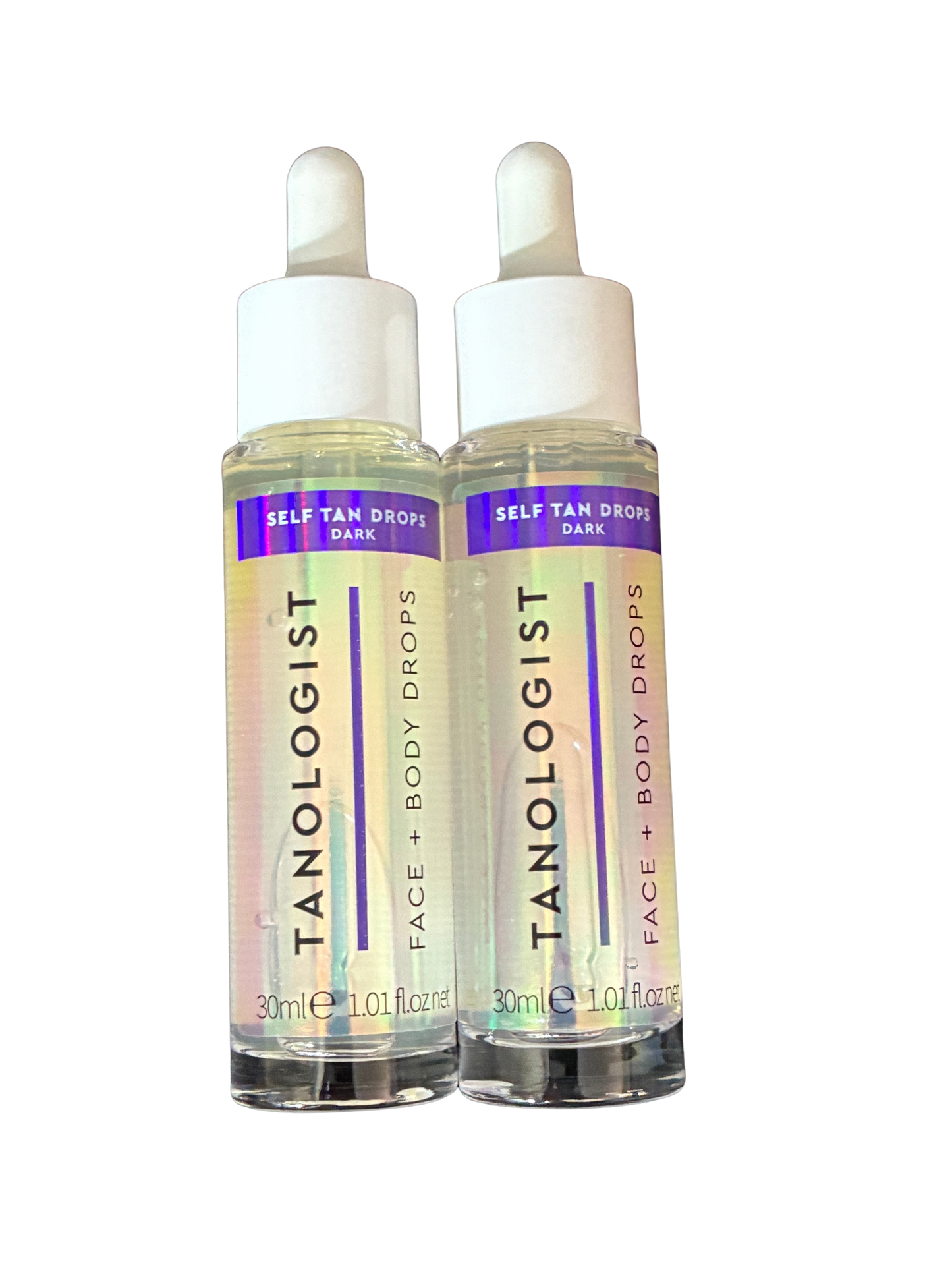Tanologist Dark Self Tan Face & Body Drops for All Skin Types 1.01 Oz | Lot Of 2