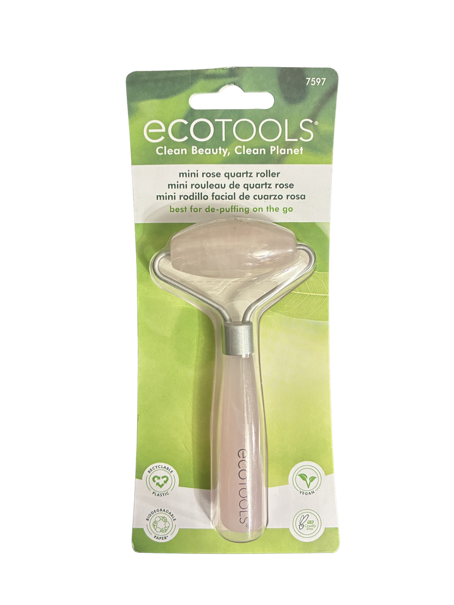 ECO TOOLS ROSE QUARTZ FACIAL ROLLER